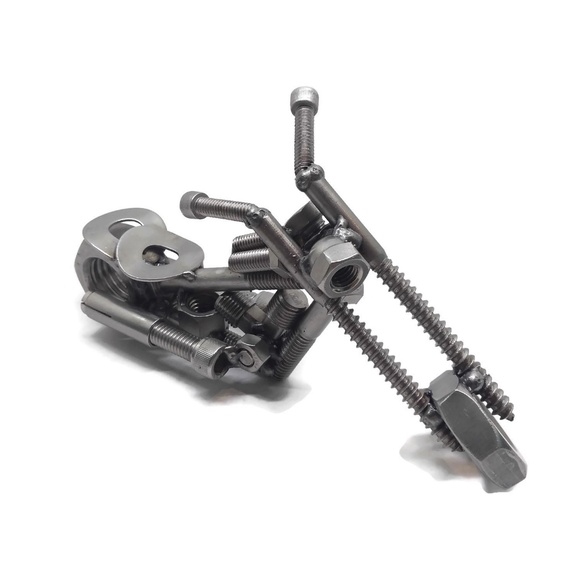 Scrap Metal Art Motorcycle Figurine, Perfect Gift! - Picture 8 of 8